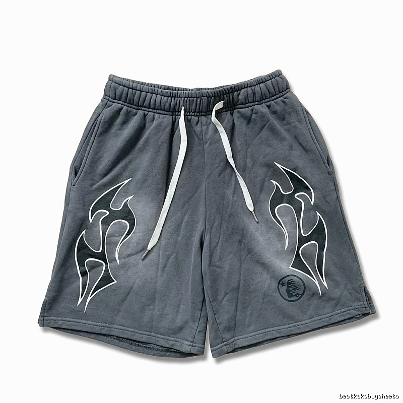 Hellstar Flame Wind Grey Shorts
