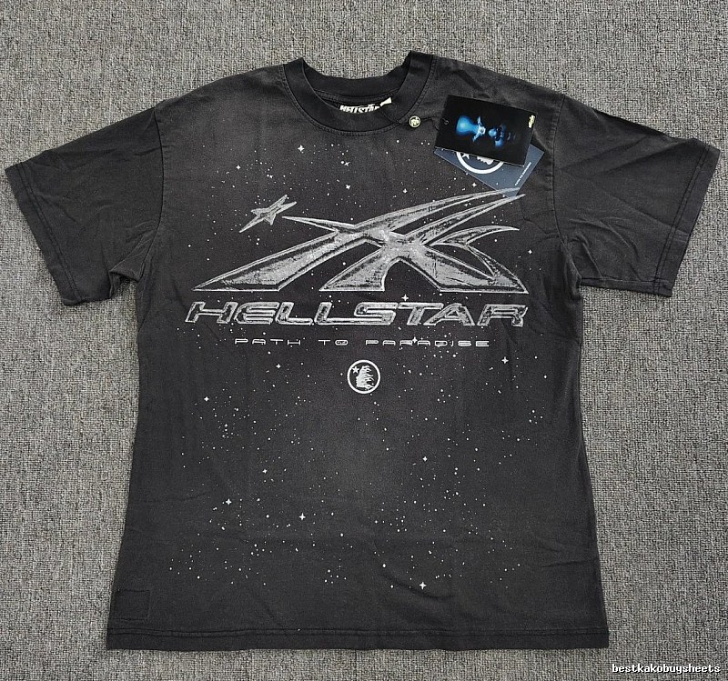 Hellstar Starry Sky Collection Vintage Distressed Black T-Shirt