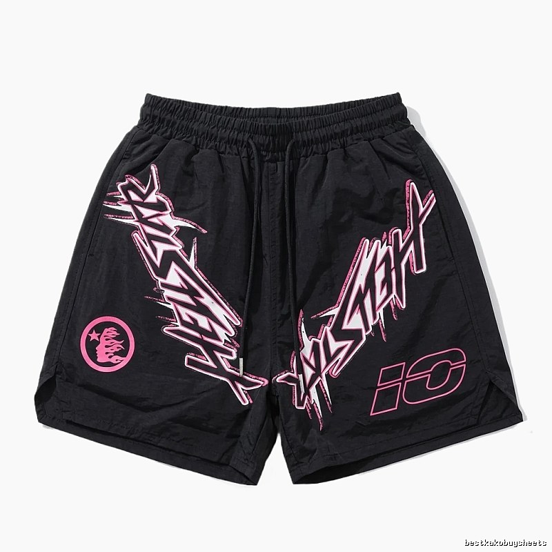 Hellstar trendy and cool style black shorts