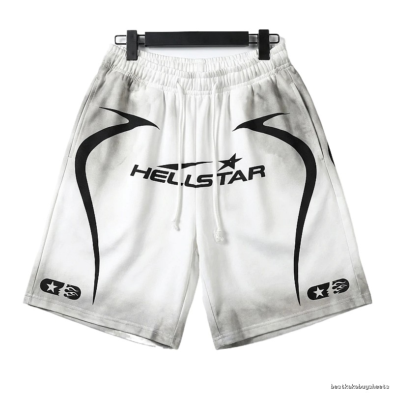 Hellstar Trendy Style White Shorts