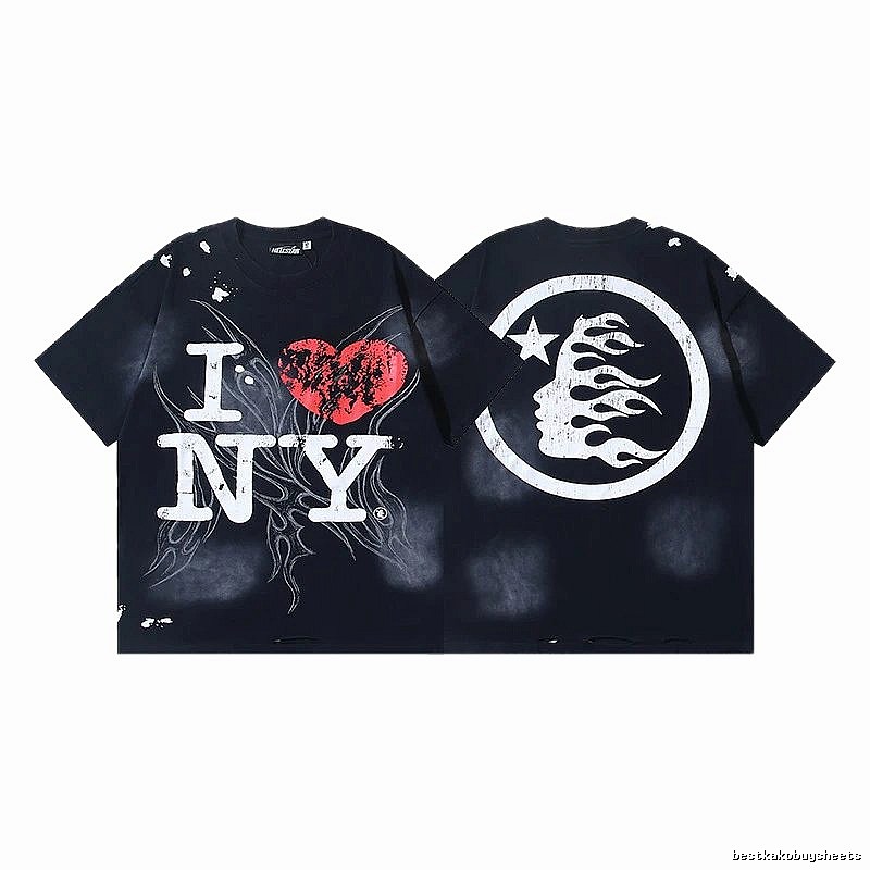 HellstarNY Vintage Distressed Black Short-sleeve T-shirt