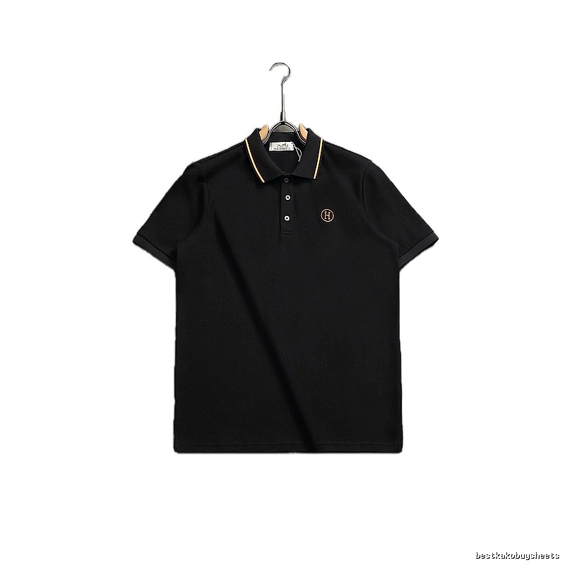 Hermès Classic Wind Black Polo Shirt