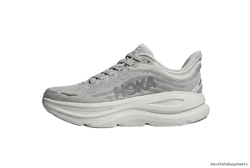 HOKA Trendy Gray-White Athletic Shoes