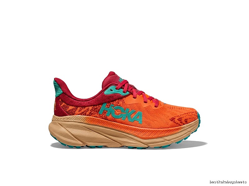 HOKA Trendy Orange-Pink Athletic Shoes