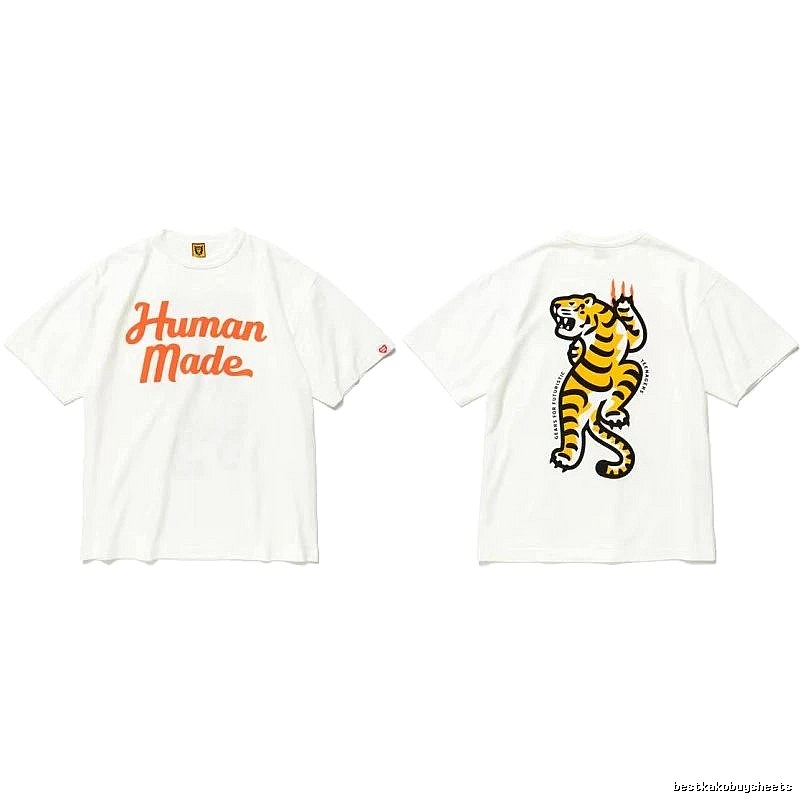 Human Made Monogram Heart logo T-shirt Black Green Human for Casual Outfits