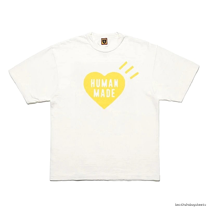 Human Made Monogram Heart logo T-shirt Black Green Human for Layered Styling