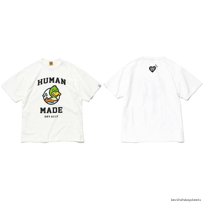 Human Made Weekend Heart logo T-shirt Black Green Human for Weekend Wear