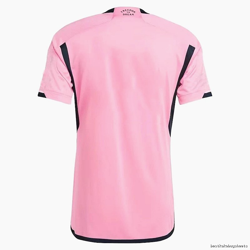 Inter Miami Logo Detail Messi #10 soccer jersey Pink Inter Miami with Relaxed Feel