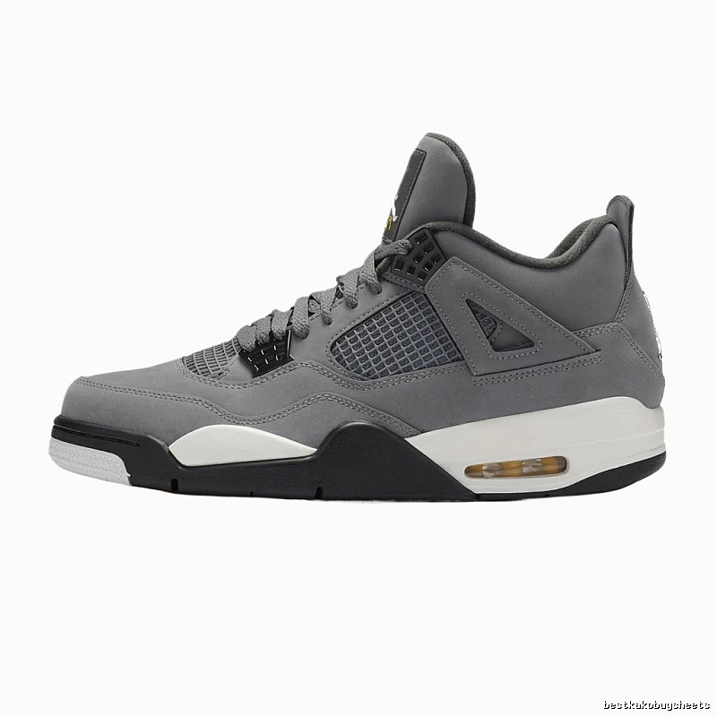 Jordan 4 Grey-Black Trendy Sneakers