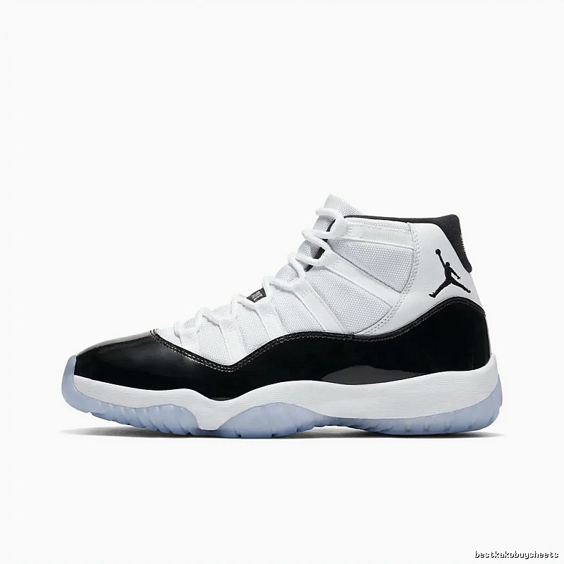 Jordan Air series black and white high-top sports shoes