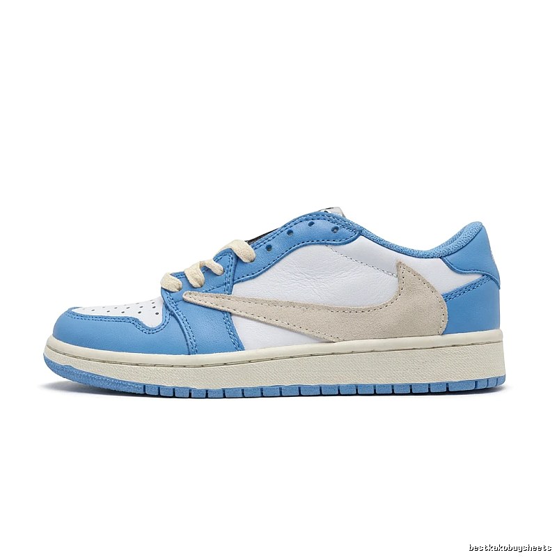 Jordan AJ1 Blue and White Trendy Brand Sneakers