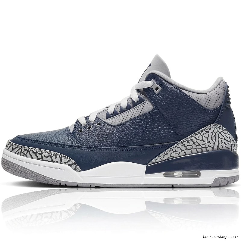 Jordan AJ3 Retro Style Dark Blue Sports Shoes