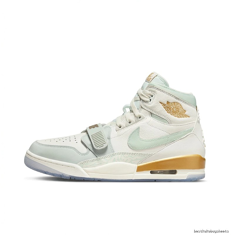 Jordan retro white-green sports shoes
