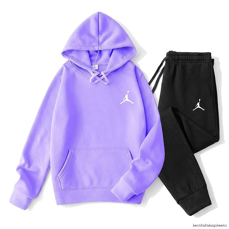Jordan sports style purple and black suit