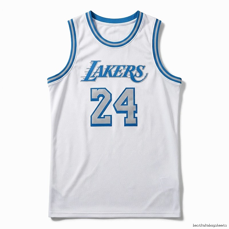 Kobe Lakers retro-style white jersey