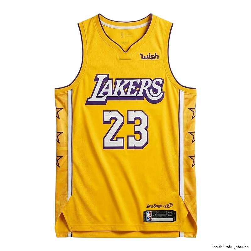 LBJ's No. 23 yellow jersey of the Los Angeles Lakers.