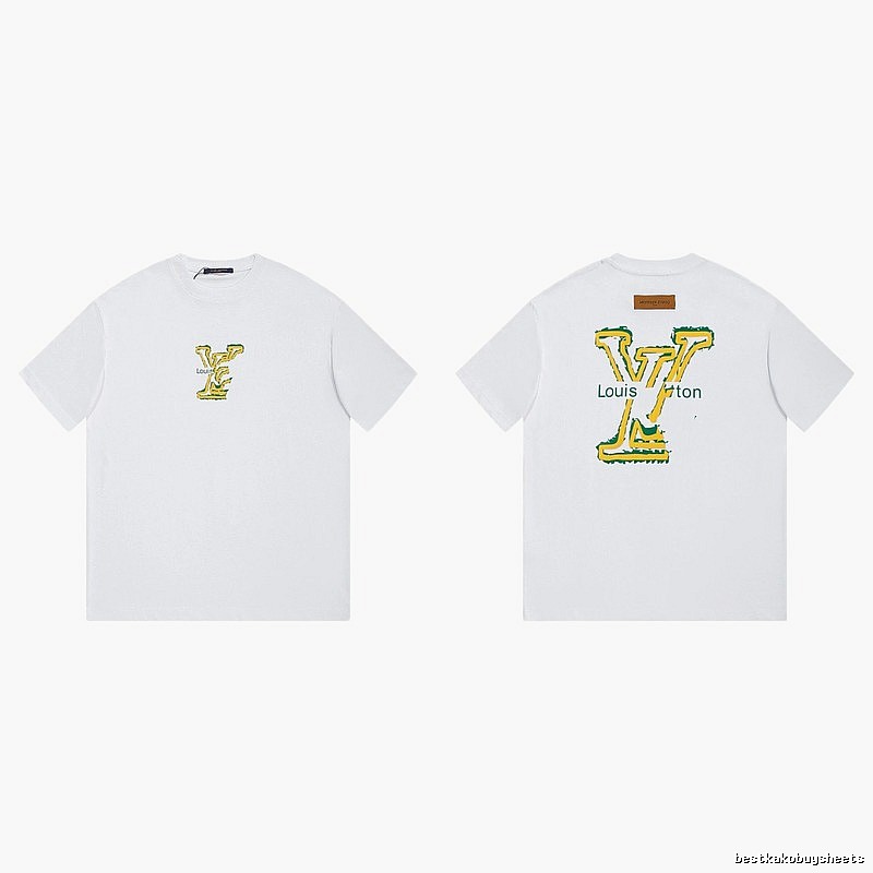 Louis Vuitton Graffiti Print Trendy Style White T-shirt
