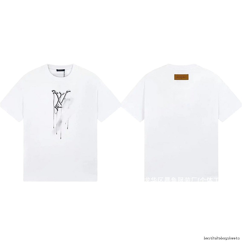 Louis Vuitton Graffiti Trend Style White Short-sleeve T-shirt