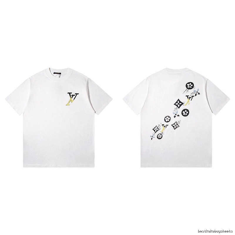 Louis Vuitton Monogram Trendy Style White T-Shirt