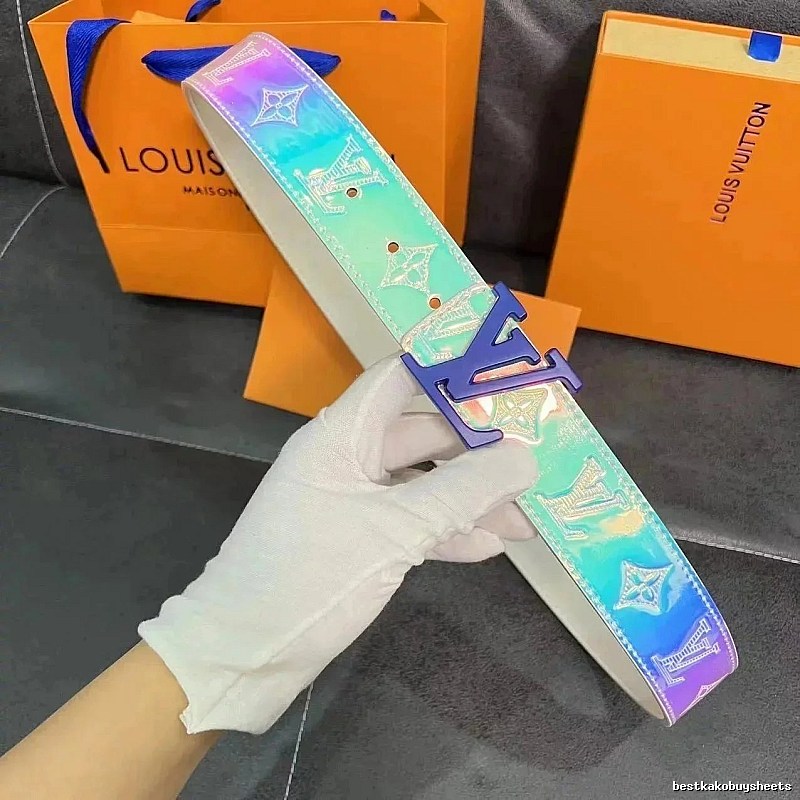Louis Vuitton Polished Buckle Finish Monogram Belt Color Pop