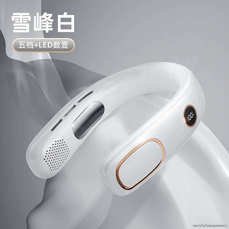 Low-noise Wearable Neck Fan For Personal Cooling White Standard Version