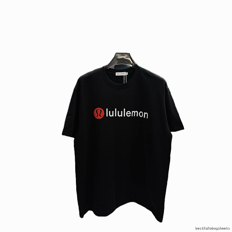lululemon Printed Casual Style Black Short-sleeve T-shirt