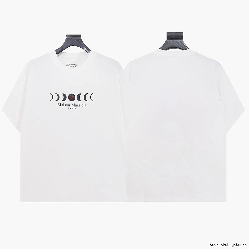 Maison Margiela Lunar Phase Minimalist Style White Short Sleeve T-shirt