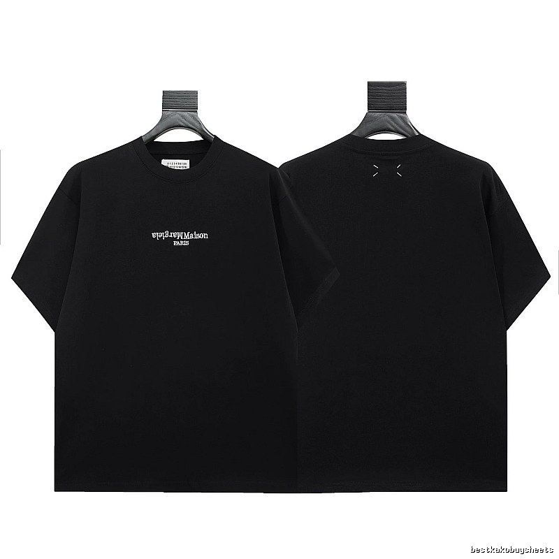 Maison Margiela Stitch Minimalist Style Black Short-sleeve T-shirt
