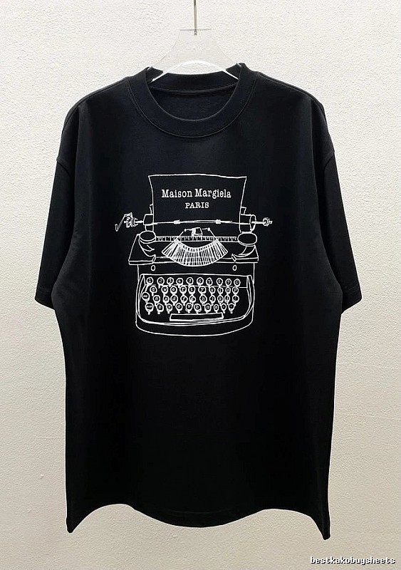 Maison Margiela Typewriter Vintage Style Black T-Shirt