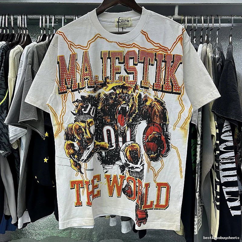 MAJESTIK Grizzly American Vintage White T-Shirt