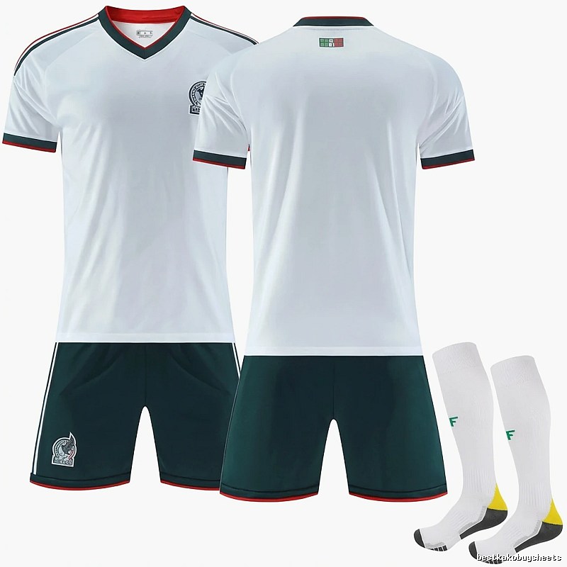 Mexico retro-style white and green jersey