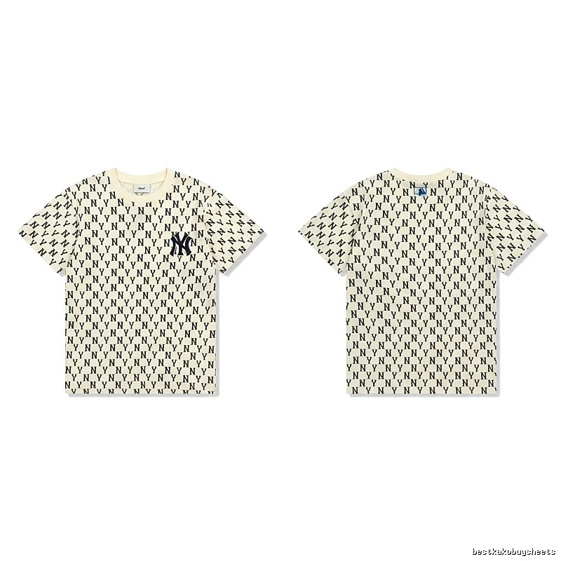 MLB full-print trendy style white T-shirt