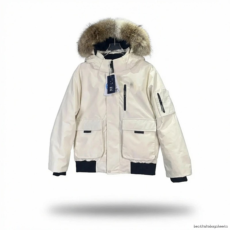 MLB workwear style off-white down jacket