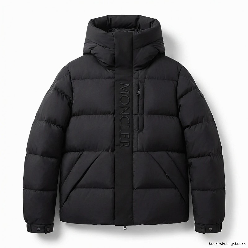 Moncler black minimalist style down jacket