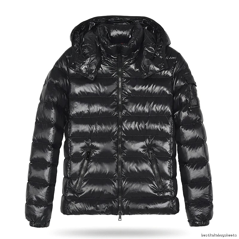 Moncler black shiny down jacket