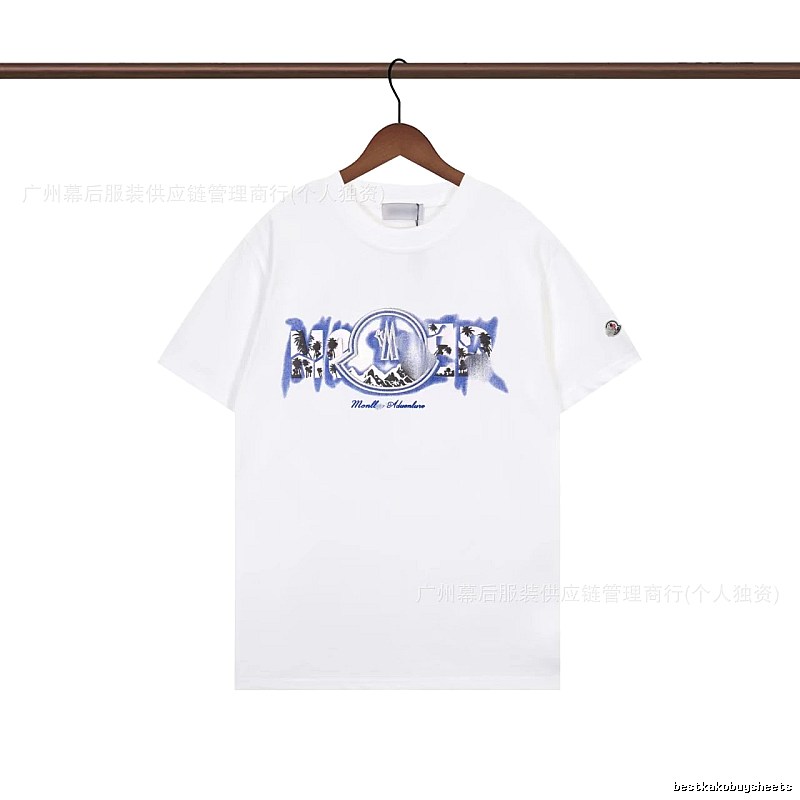 Moncler Casual Printed White Short-sleeve T-shirt