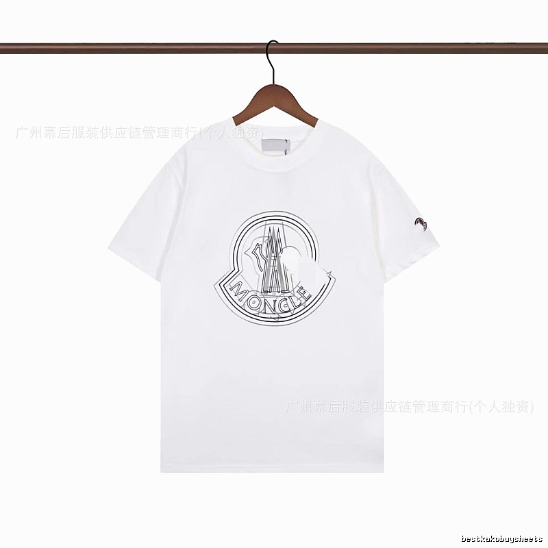 Moncler Large Logo Trendy Style White Short-sleeve T-shirt