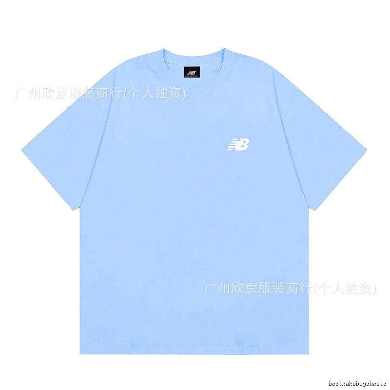 New Balance Classic Minimalist Style Light Blue Short-sleeve T-shirt