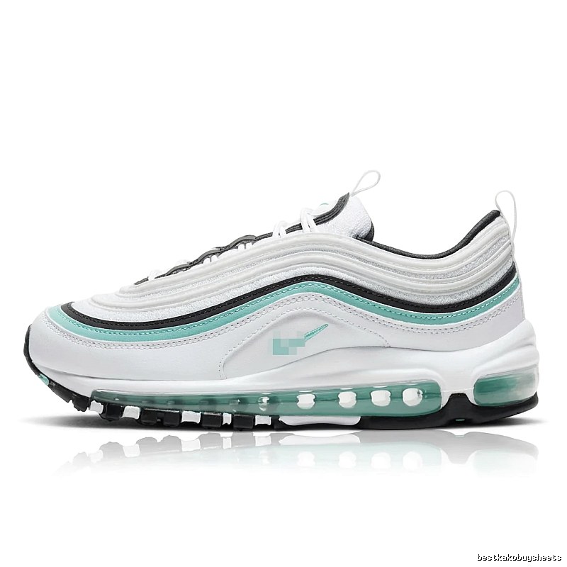 Nike Air Max 97 White and Green Retro Athletic Shoes