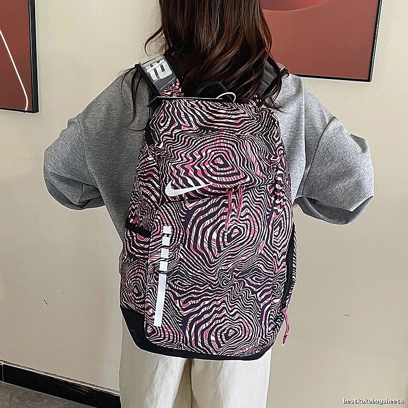 Nike Backpack with Pink Patterned Nike Backpack on for Daily Rotation