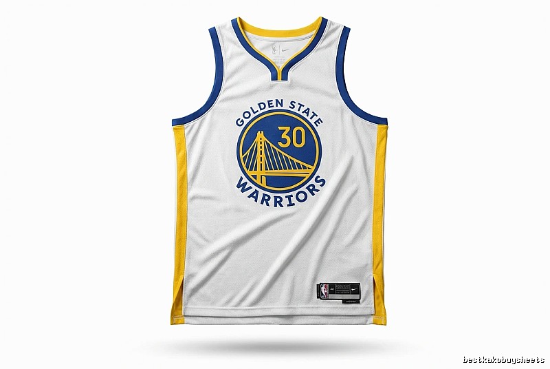 Nike Curry No.30 white, blue and yellow jersey