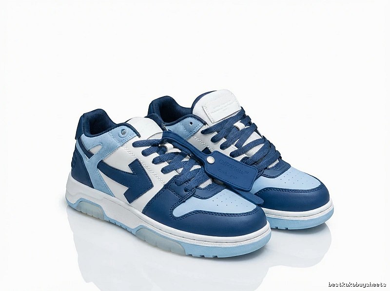 Off-White blue and white color-blocking casual shoes