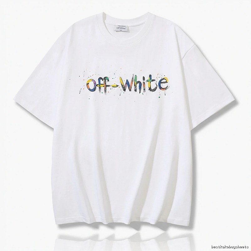 Off-White Graffiti Style White T-shirt