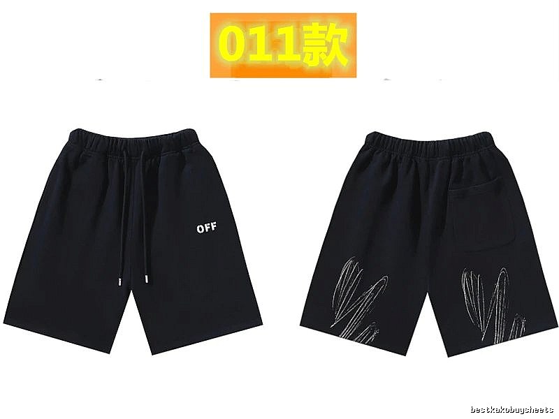 Off-White Style 011 Trendy Black Shorts