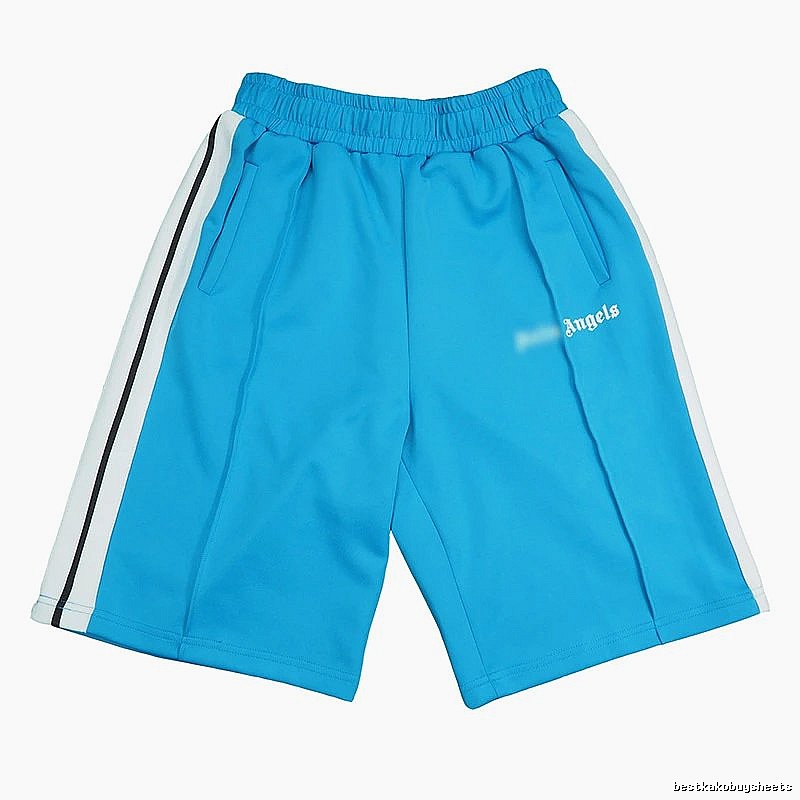 Palm Angels Logo Detail Track shorts Black Side Stripe with Relaxed Feel