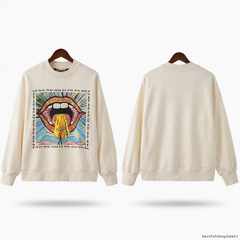 Palm Angels Printed Trendy and Cool Style Sweatshirt