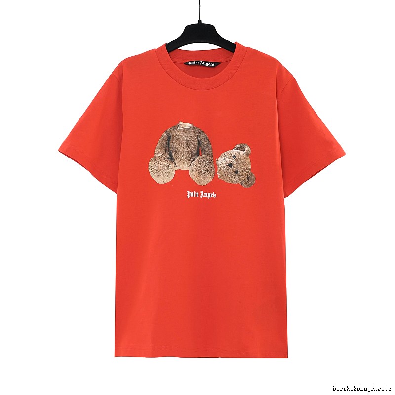 Palm Angels Sport Bear graphic T-shirt White Colorful Bear for Warm Weather