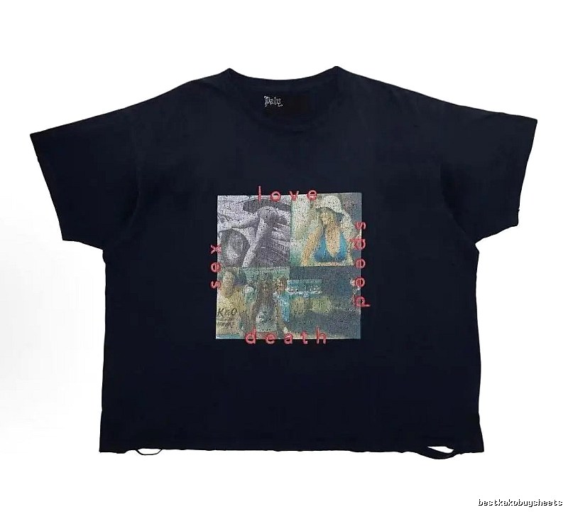 Paly Hollywood Collage Vintage Black T-Shirt