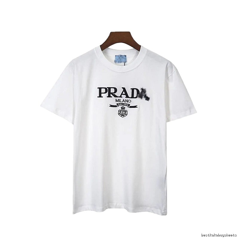 Prada Classic Logo Minimalist Style White T-Shirt