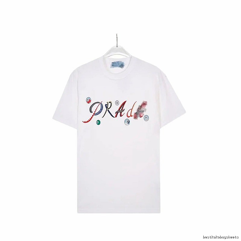 Prada Street Style White Short-sleeve T-shirt with Colorful Print